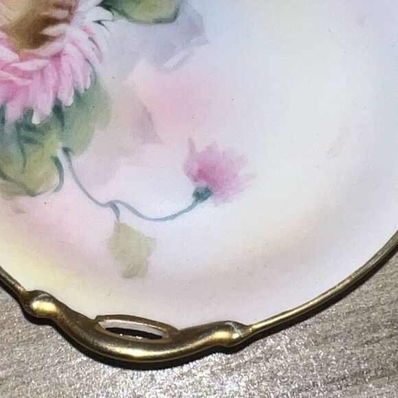 Antique Noritake Hand Painted Floral Bowl With Gold Trim Japan Made CottageCore - Picture 3 of 9
